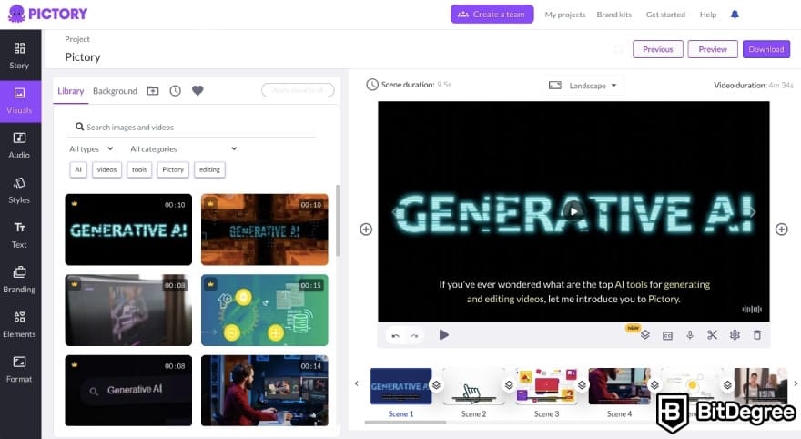 Best AI tools: Pictory image library and editing page. Best AI tools: Pictory image library and editing page.