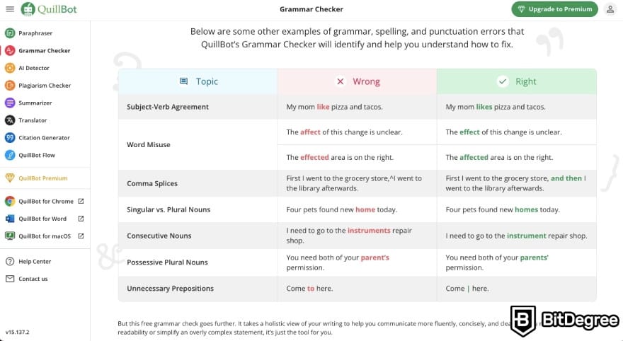 Best AI tools: Quillbot grammar checker page. Best AI tools: Quillbot grammar checker page.