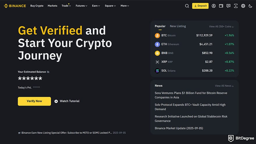 Best cryptocurrency exchange: Binance.