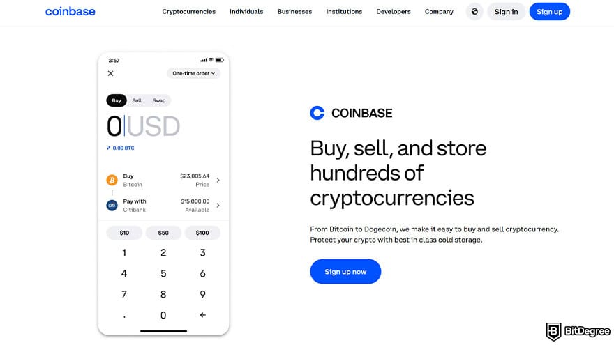 Best cryptocurrency wallet: Coinbase web wallet.