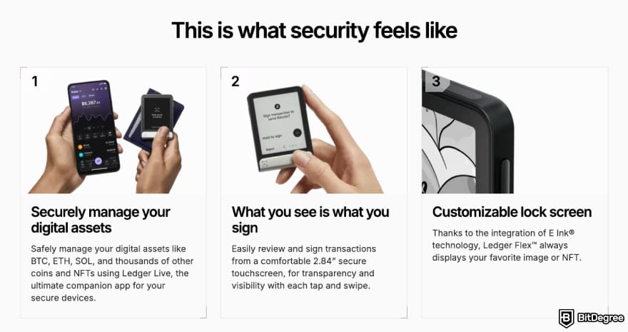 Best hardware wallet: Ledger Flex.
