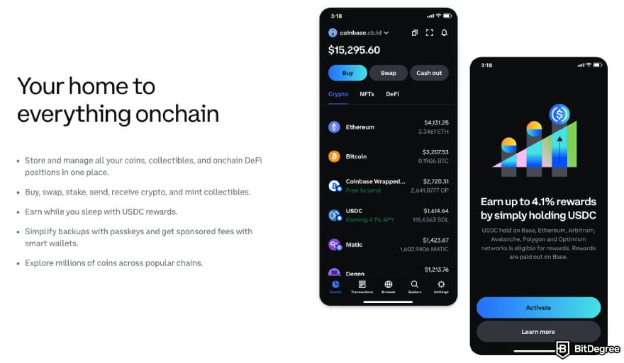 Hardware crypto wallet: the software wallet offered by Coinbase.